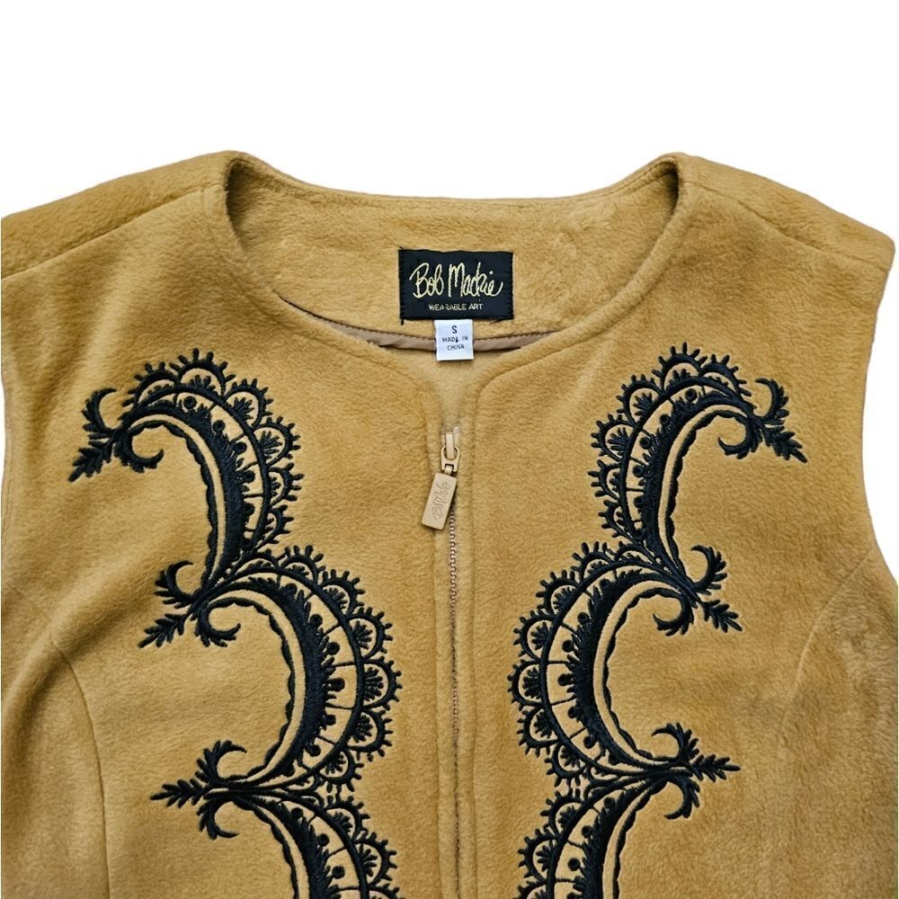 Women's BOB‎ MACKIE Zip Up Sweater Vest Size Small VINTAGE - Picture 3 of 5